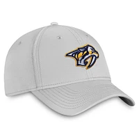Casquette Fanatics grise pour homme avec logo principal des Predators de Nashville Core Flex
