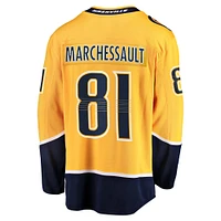 Fanatics pour hommes Jonathan Marchessault jaune Nashville Predators Home Premier Breakaway Player Maillot