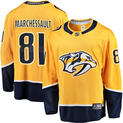 Maillot de joueur première division des Predators Nashville Jonathan Marchessault Gold Fanatics pour hommes