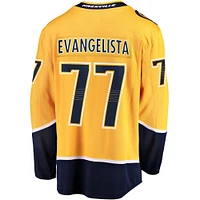 Men's Fanatics Luke Evangelista Gold Nashville Predators  Premier Breakaway Player Jersey