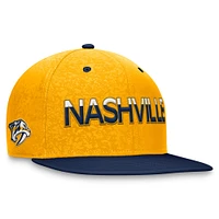 Men's Fanatics  Navy/Gold Nashville Predators Authentic Pro Rink Two-Tone Snapback Hat