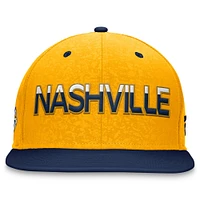 Men's Fanatics  Navy/Gold Nashville Predators Authentic Pro Rink Two-Tone Snapback Hat