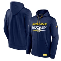 Men's Fanatics Navy Nashville Predators Authentic Pro Fleece Pullover Hoodie