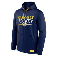 Men's Fanatics Navy Nashville Predators Authentic Pro Fleece Pullover Hoodie