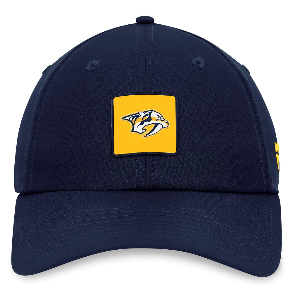 Men's Fanatics  Navy Nashville Predators Authentic Pro Rink Adjustable Hat