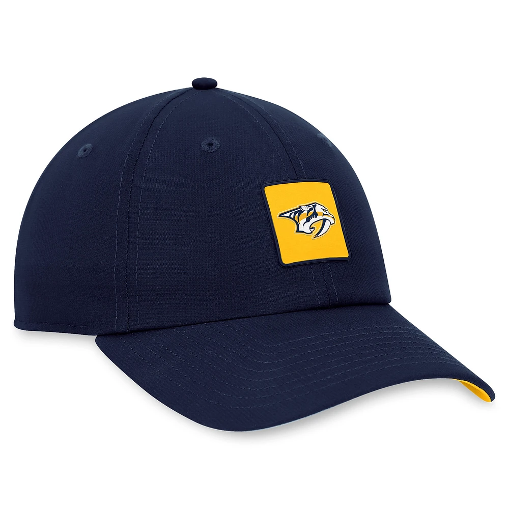 Casquette réglable bleu marine Nashville Predators Authentic Pro Rink Fanatics pour hommes