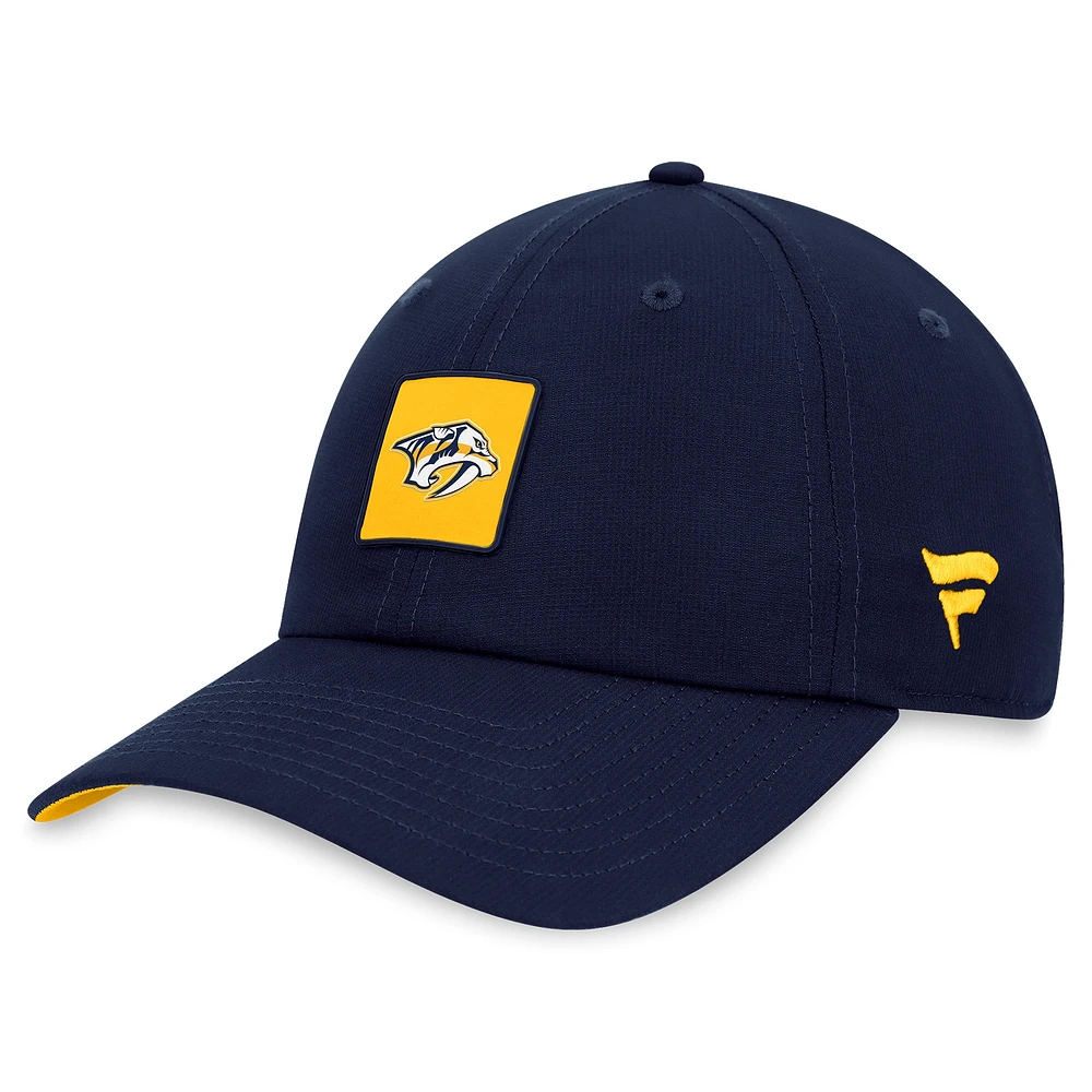 Casquette réglable bleu marine Nashville Predators Authentic Pro Rink Fanatics pour hommes