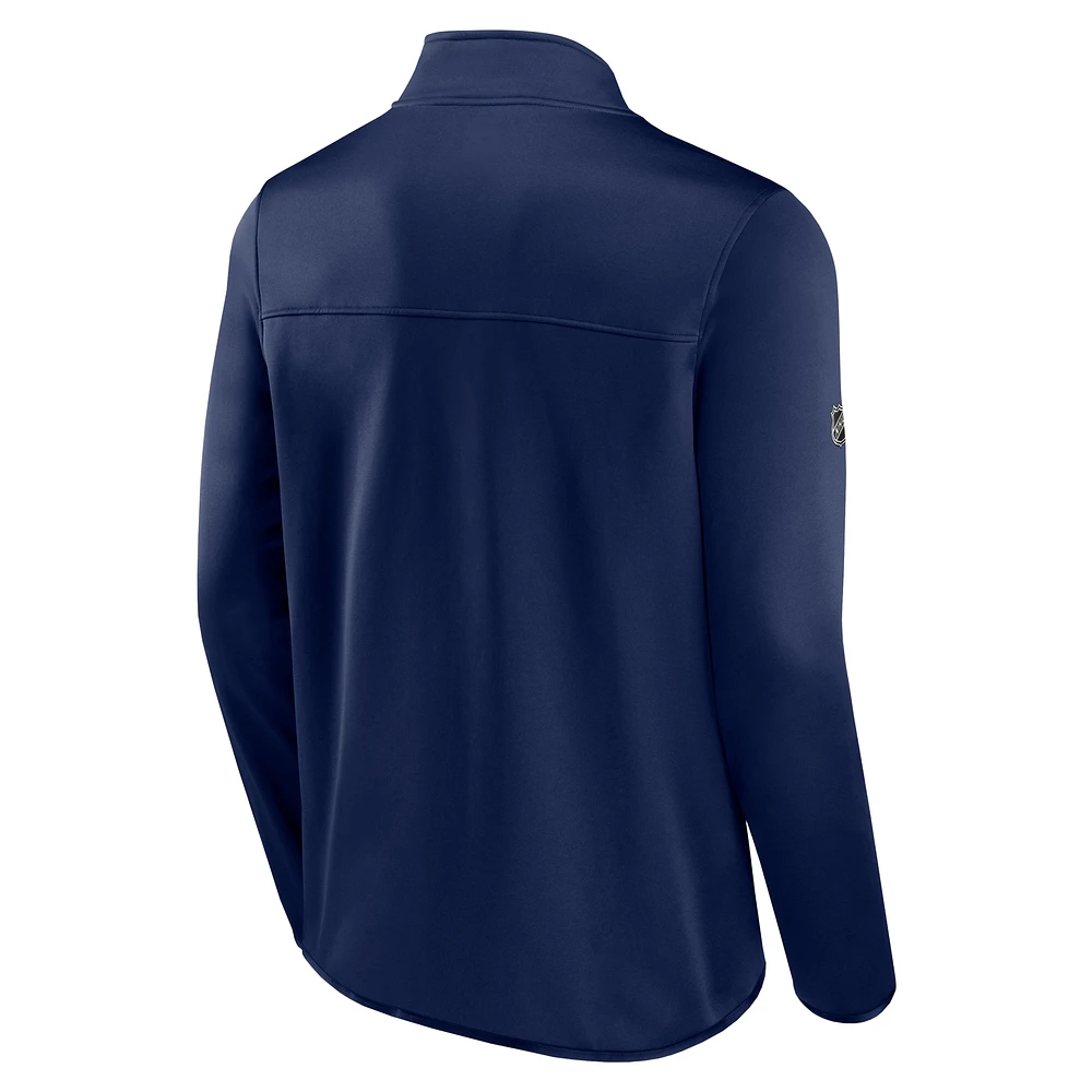 Men's Fanatics Navy Nashville Predators Authentic Pro Rink Fleece Full-Zip Jacket