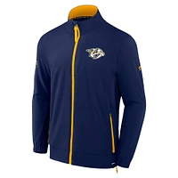 Men's Fanatics Navy Nashville Predators Authentic Pro Rink Full-Zip Jacket