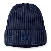 Bonnet en tricot ton sur ton bleu marine Nashville Predators Authentic Pro Road Fanatics pour homme