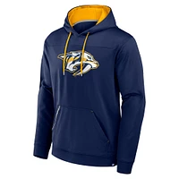 Sweat à capuche bleu marine Nashville Predators Defender pour homme Fanatics