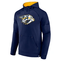 Men's Fanatics  Navy Nashville Predators Iconic Defender Raglan Pullover Hoodie