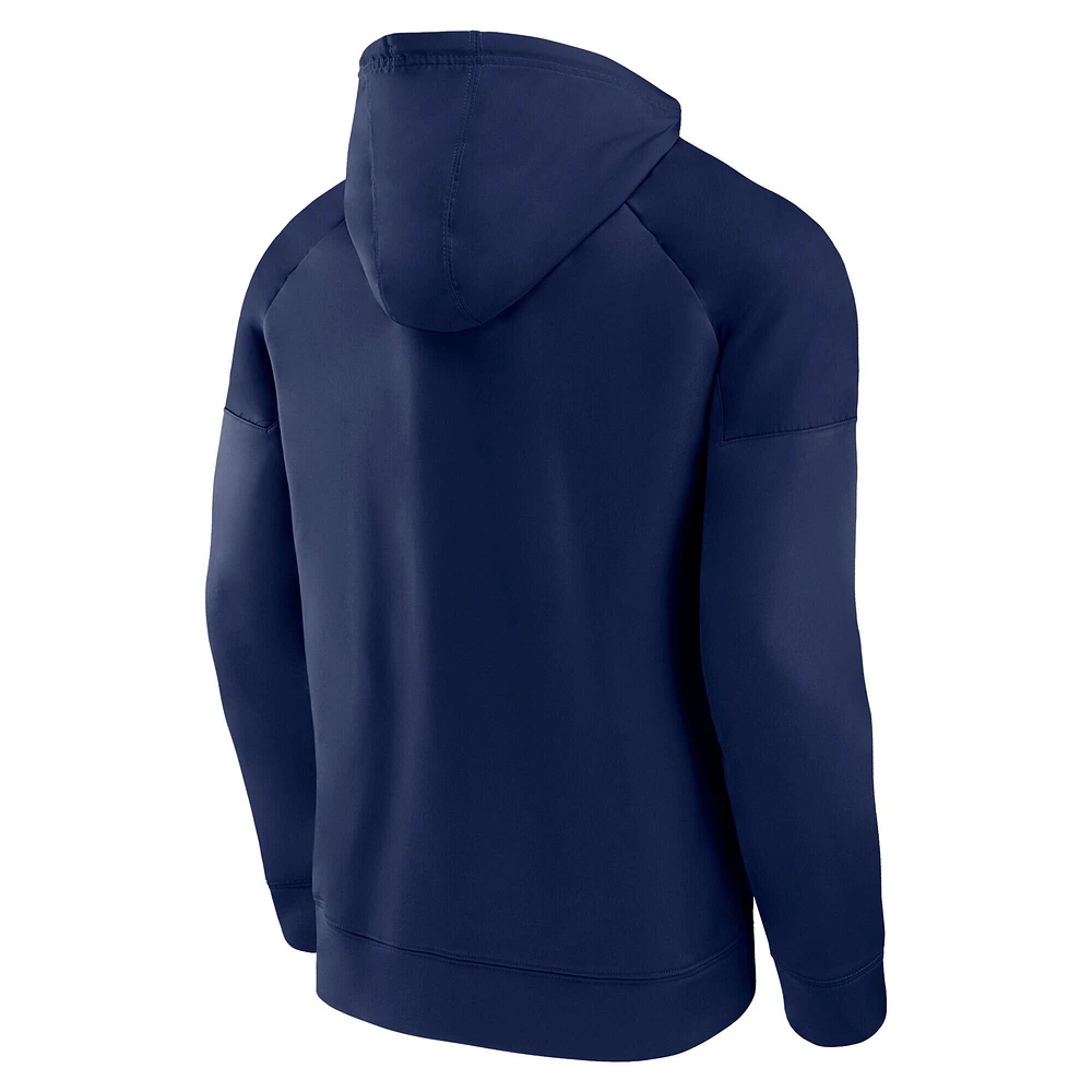 Men's Fanatics  Navy Nashville Predators Iconic Defender Raglan Pullover Hoodie