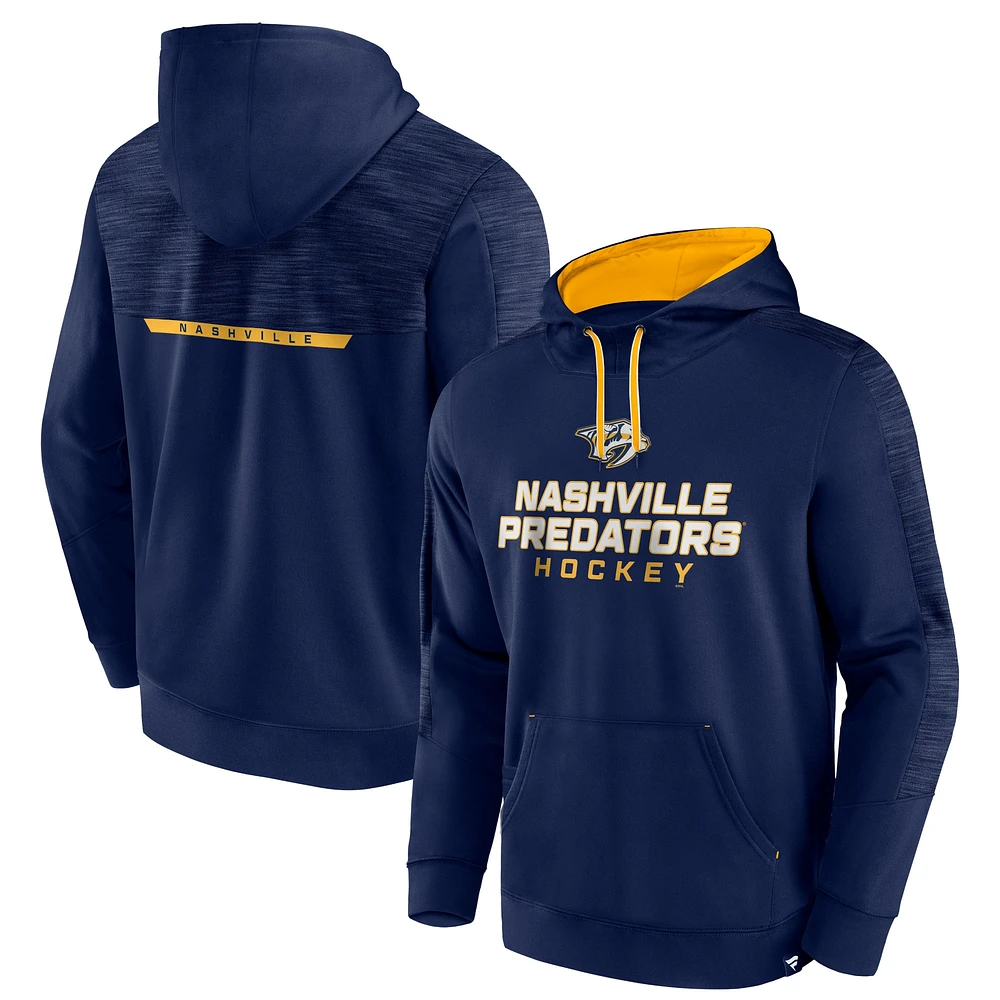 Men's Fanatics Navy Nashville Predators Make the Play Pullover Hoodie