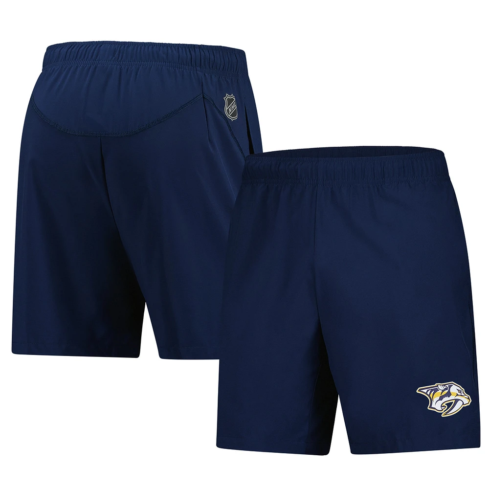 Men's Fanatics  Navy Nashville Predators Tech Training Shorts