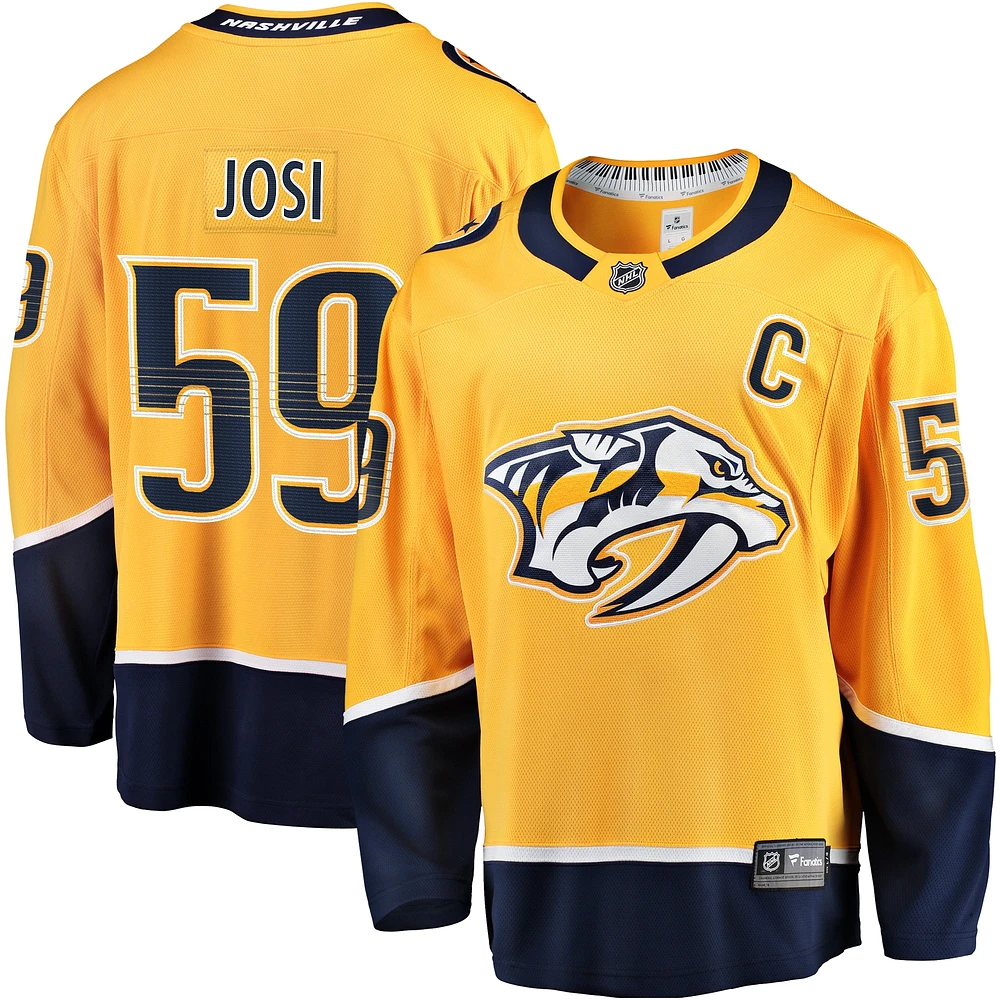 Maillot Fanatics Roman Josi Gold Nashville Predators Home Breakaway pour hommes