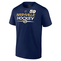 Fanatics pour hommes Roman Josi Navy Nashville Predators Authentic Pro Prime Nom et numéro T-shirt