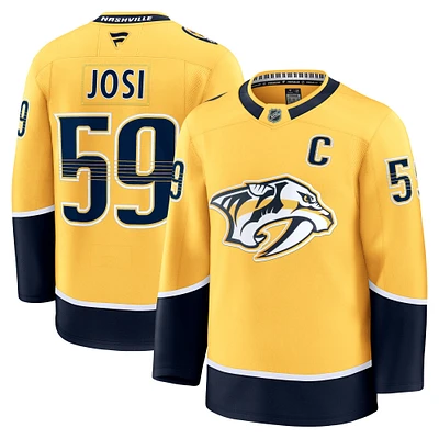 Maillot Fanatics Roman Josi jaune pour homme - de qualité supérieure à domicile des Nashville Predators