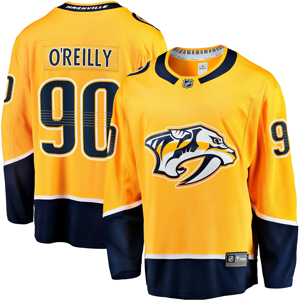 Fanatics pour hommes Ryan O'Reilly Gold Nashville Predators Maillot d'échappée à domicile