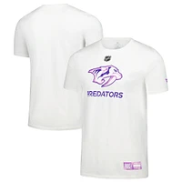 T-shirt blanc authentique pour homme Fanatics Nashville Predators Pro Hockey Fights Cancer