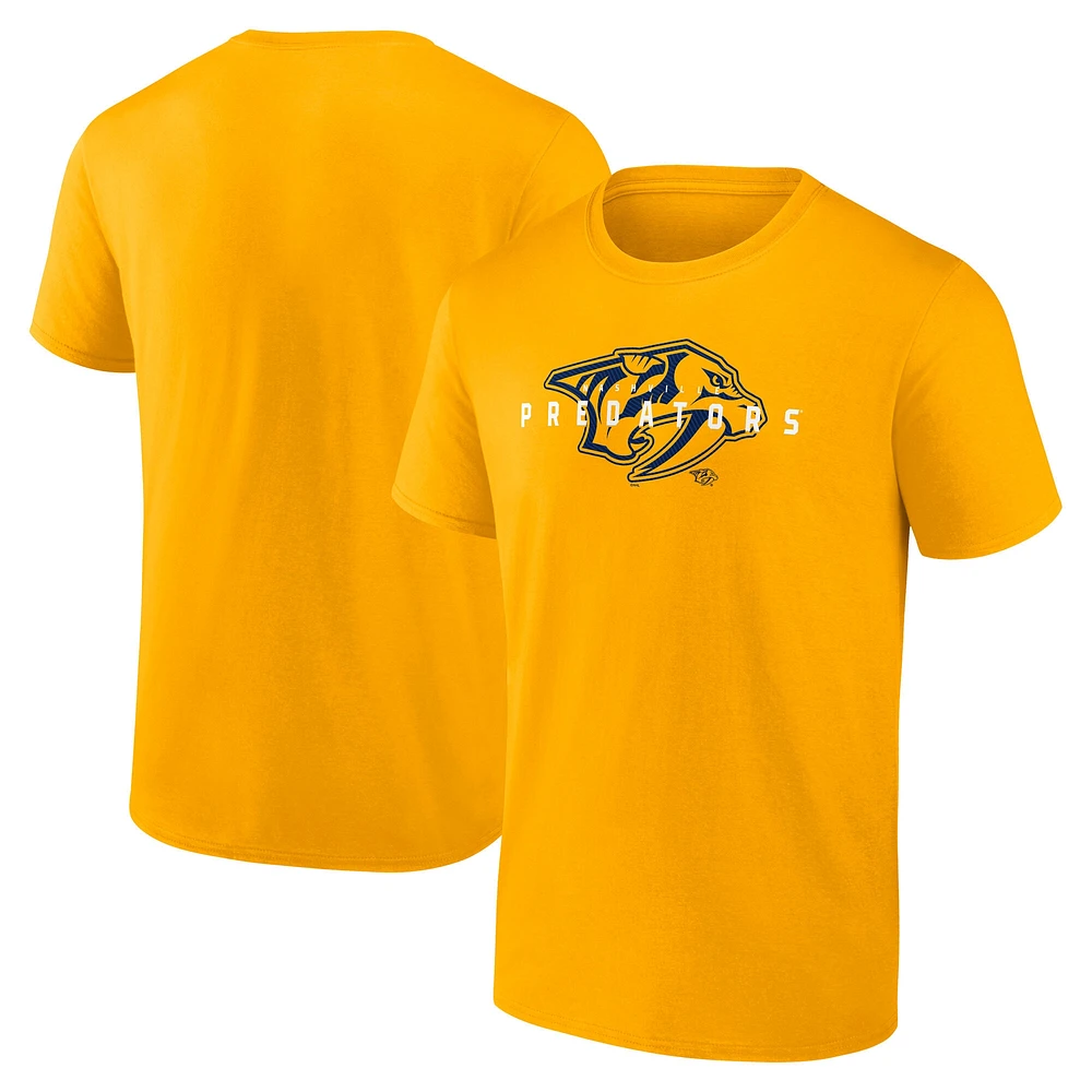 T-shirt coordonné doré pour hommes des Nashville Predators