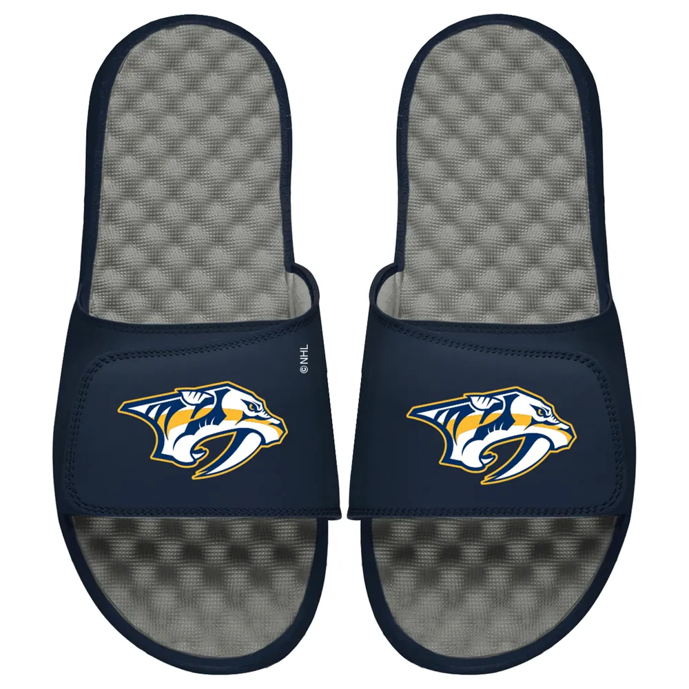 Nashville Predators ISlide Slide Sandals - Navy/Gray