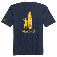 T-shirt Spencer chiné blanc pour homme de la marque Johnnie-O, avec les Predators Nashville