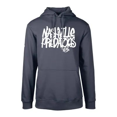 Nashville Predators Levelwear Podium Graffiti Fleece Pullover Hoodie - Navy