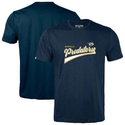 T-shirt rétro Richmond Team 2.0 bleu marine pour homme de Levelwear Nashville Predators