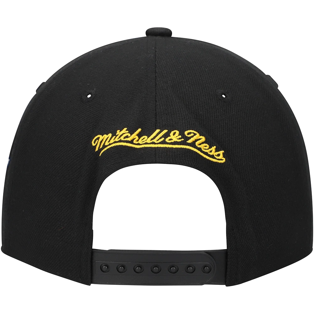 Casquette Snapback Mitchell & Ness Nashville Predators Core Team Script 2.0 noire pour hommes