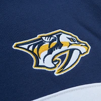 Chandail à capuchon d'entraîneur-chef des Predators de Nashville doré/marine Mitchell & Ness pour hommes