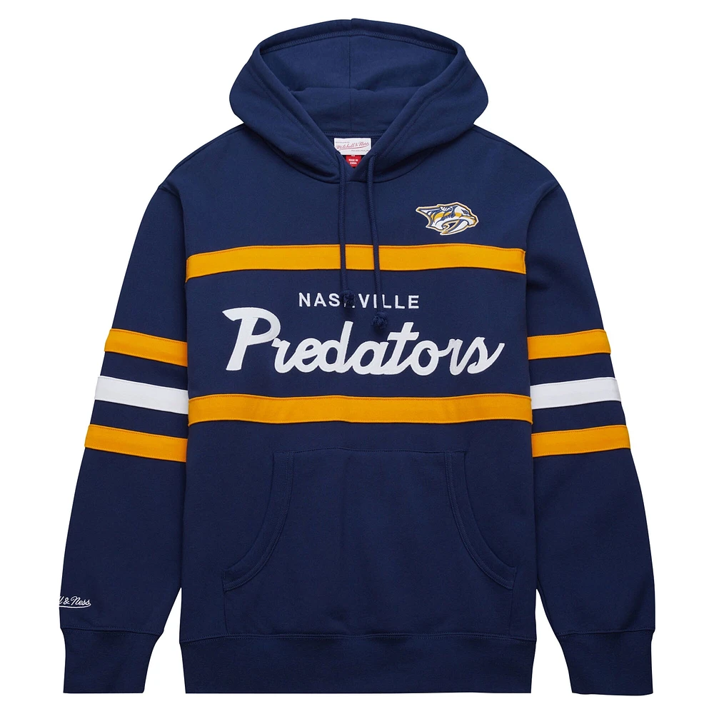 Chandail à capuchon bleu marine Mitchell & Ness pour hommes des Predators de Nashville