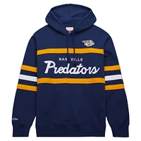 Chandail à capuchon bleu marine Mitchell & Ness pour hommes des Predators de Nashville