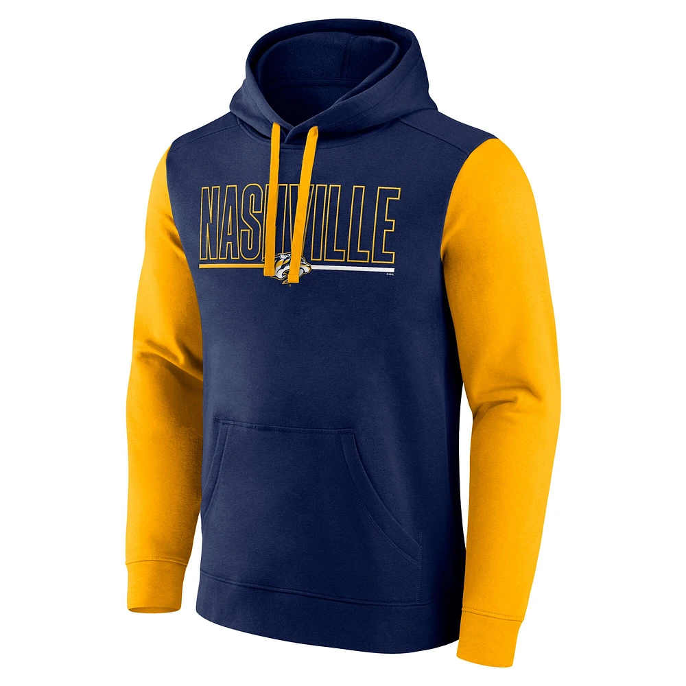 Men's Navy Nashville Predators Deliver Fleece Pullover Hoodie