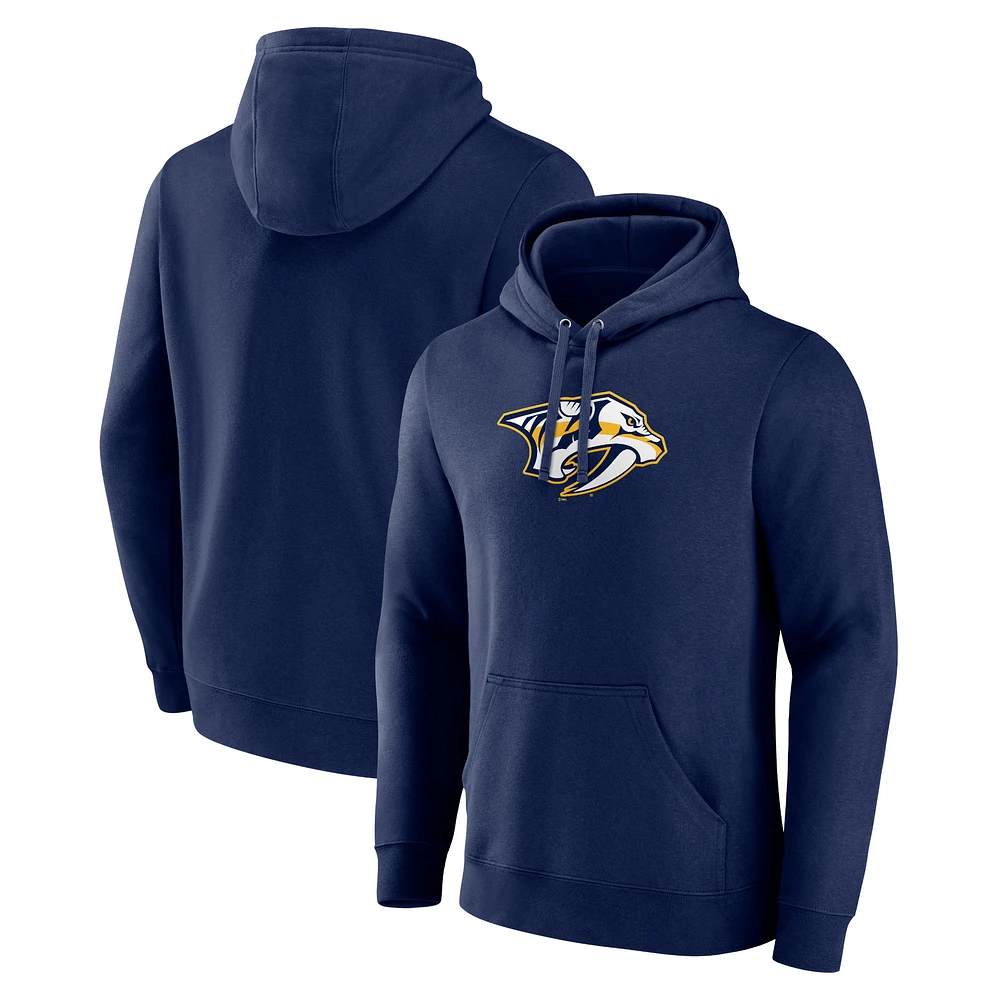 Men's Navy Nashville Predators Primary Logo Pullover Hoodie