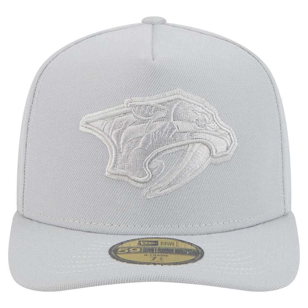 Casquette ajustée A-Frame 59FIFTY pour homme avec pack de couleurs Nashville Predators New Era gris