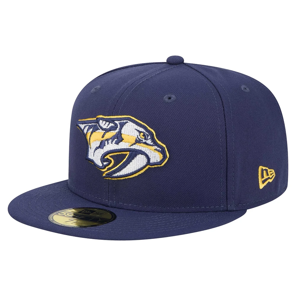 Casquette ajustée Nashville Predators Core 59FIFTY pour homme New Era bleu marine