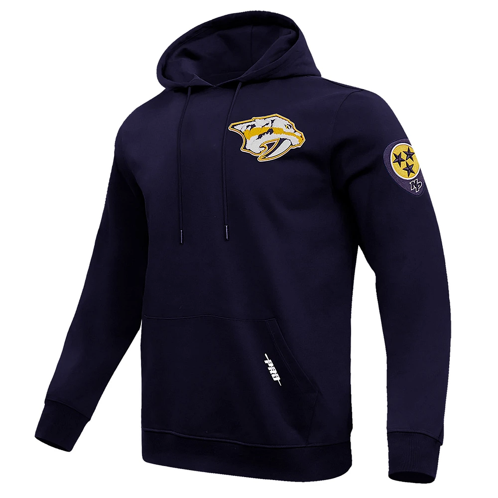 Sweat à capuche classique Pro Standard pour hommes, bleu marine, Nashville Predators