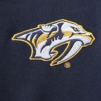 Sweat à capuche et fermeture éclair intégrale Starter bleu marine/doré Nashville Predators Playoffs pour homme