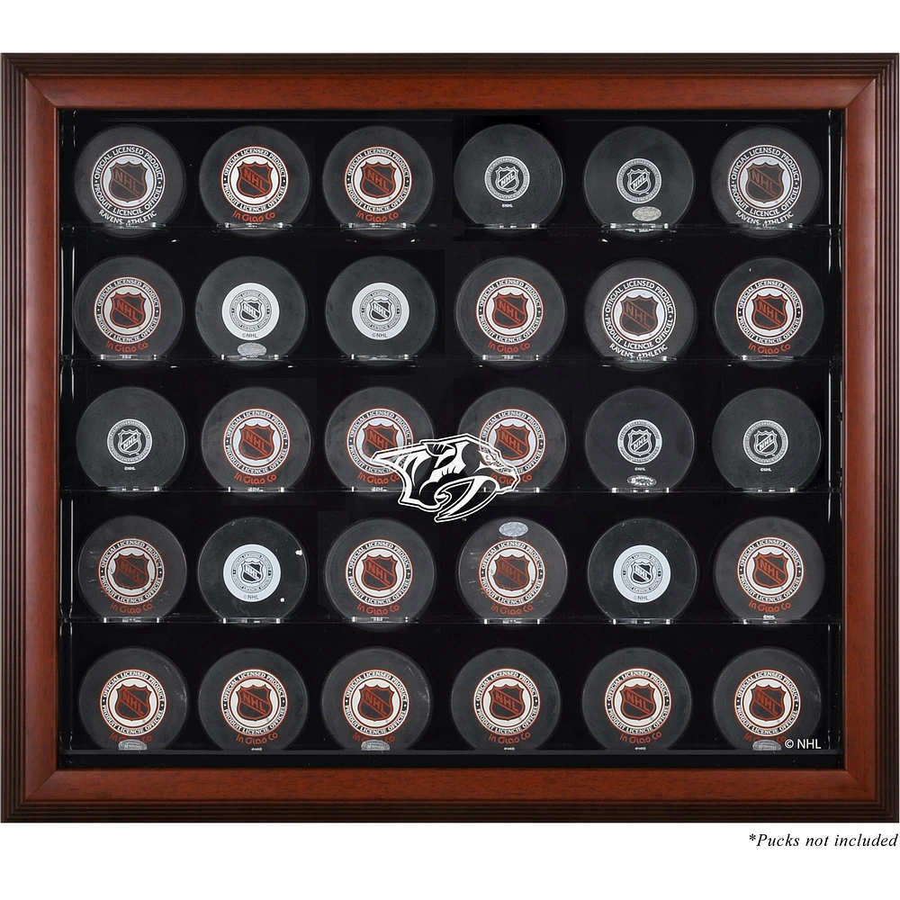 Nashville Predators 30-Puck Mahogany Display Case