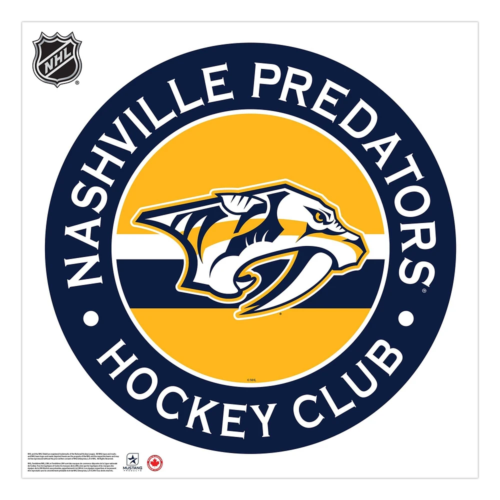 Nashville Predators - Sticker mural en vinyle 36'' x 36'' Team Repositional Stripe Design