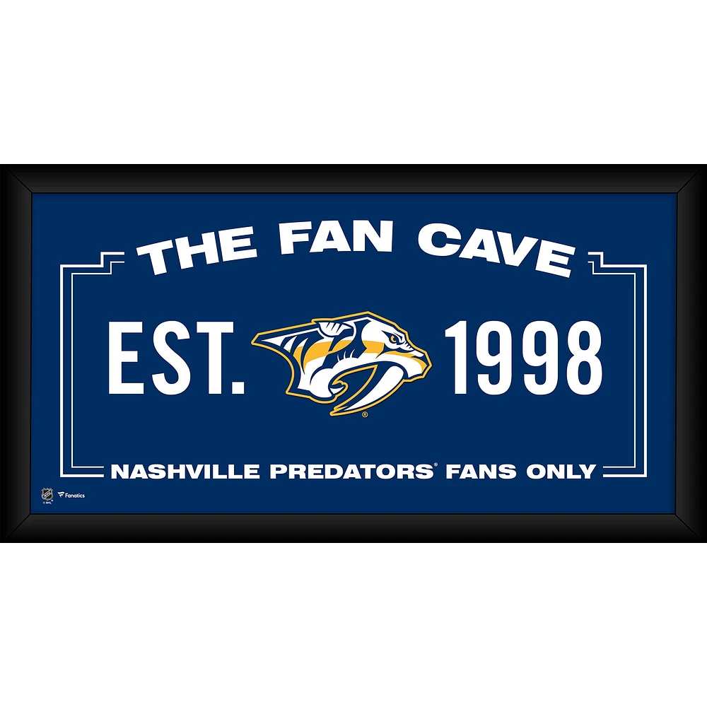 Nashville Predators Encadré 10" x 20" Fan Cave Collage