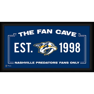 Nashville Predators Encadré 10" x 20" Fan Cave Collage