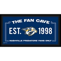 Nashville Predators Encadré 10" x 20" Fan Cave Collage