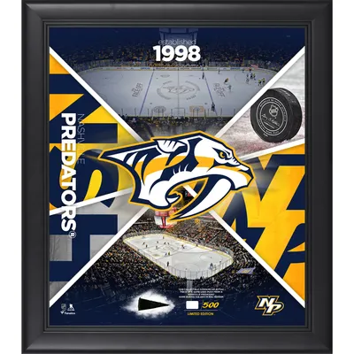 Nashville Predators Fanatics Authentic Framed 15" x 17" Team Impact Collage with a Piece of Game-Used Puck - Limited Edition of 516