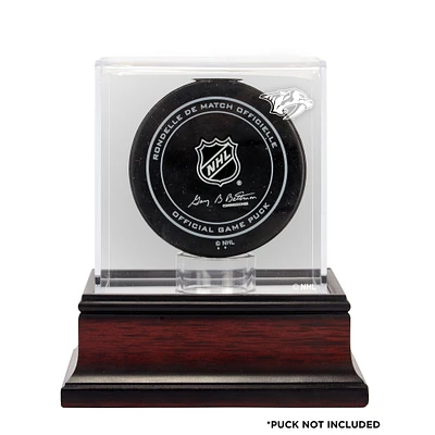 Nashville Predators Mahogany Hockey Puck Logo Display Case