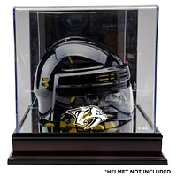 Nashville Predators Team Logo Mahogany Mini Helmet Display Case