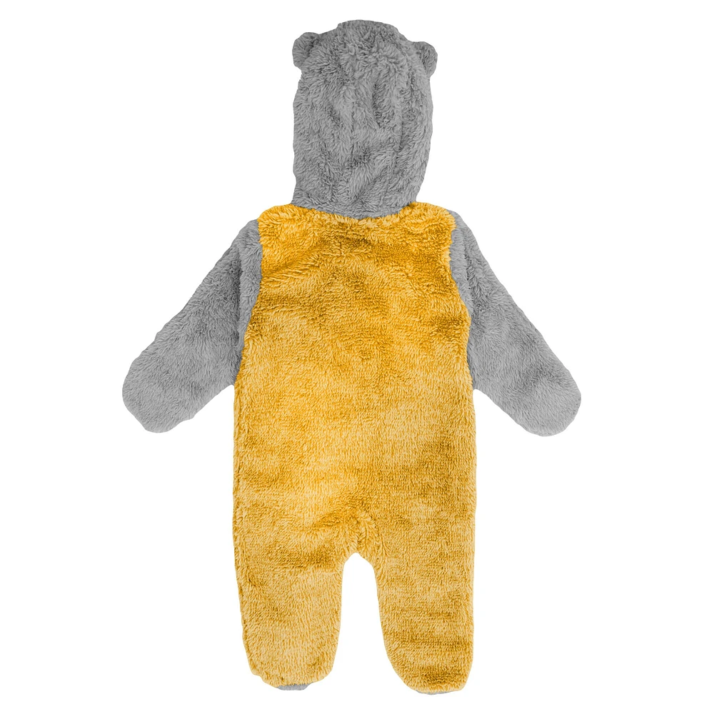 Newborn & Infant Gold Nashville Predators Game Nap Teddy Fleece Bunting Full-Zip Sleeper