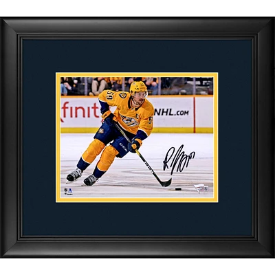 Roman Josi Nashville Predators Framed Autographed 8" x 10" Gold Jersey Skating Photograph