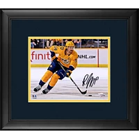 Roman Josi Nashville Predators Framed Autographed 8" x 10" Gold Jersey Skating Photograph